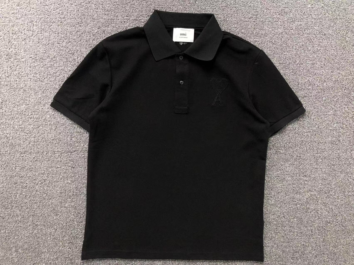 Camisa Polo AMI Paris Big Heart Logo Classic