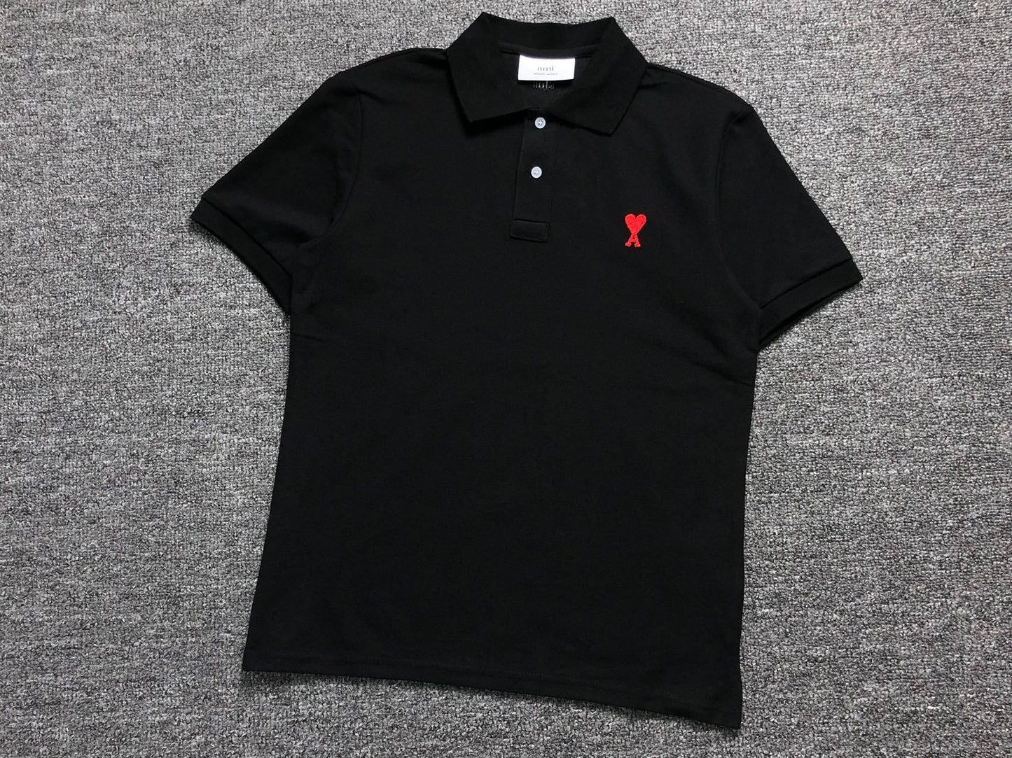 Camisa Polo AMI Paris Mini Heart Logo Classic