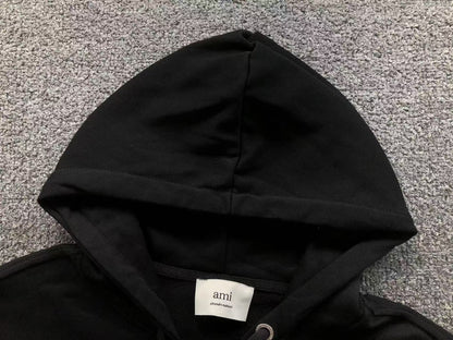 Moletom AMI Paris Hoodie com Zíper