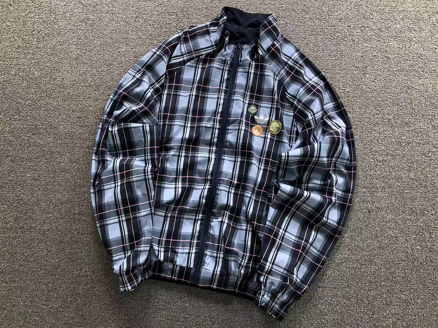 Jaqueta Adidas Reversible Plaid Track Jacket
