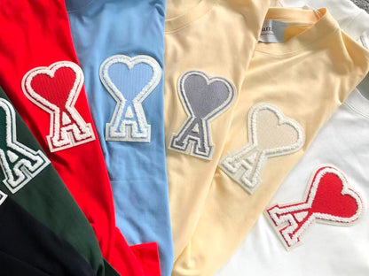 Camiseta AMI Paris Patch Logo Coração