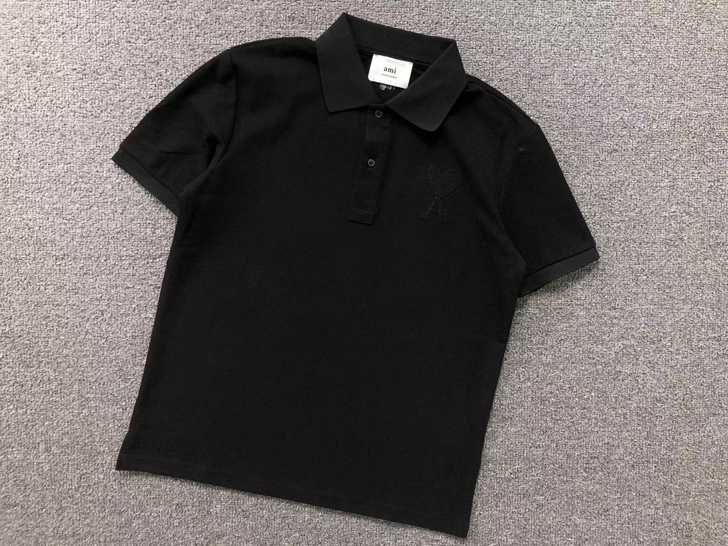Camisa Polo AMI Paris Big Heart Logo Classic