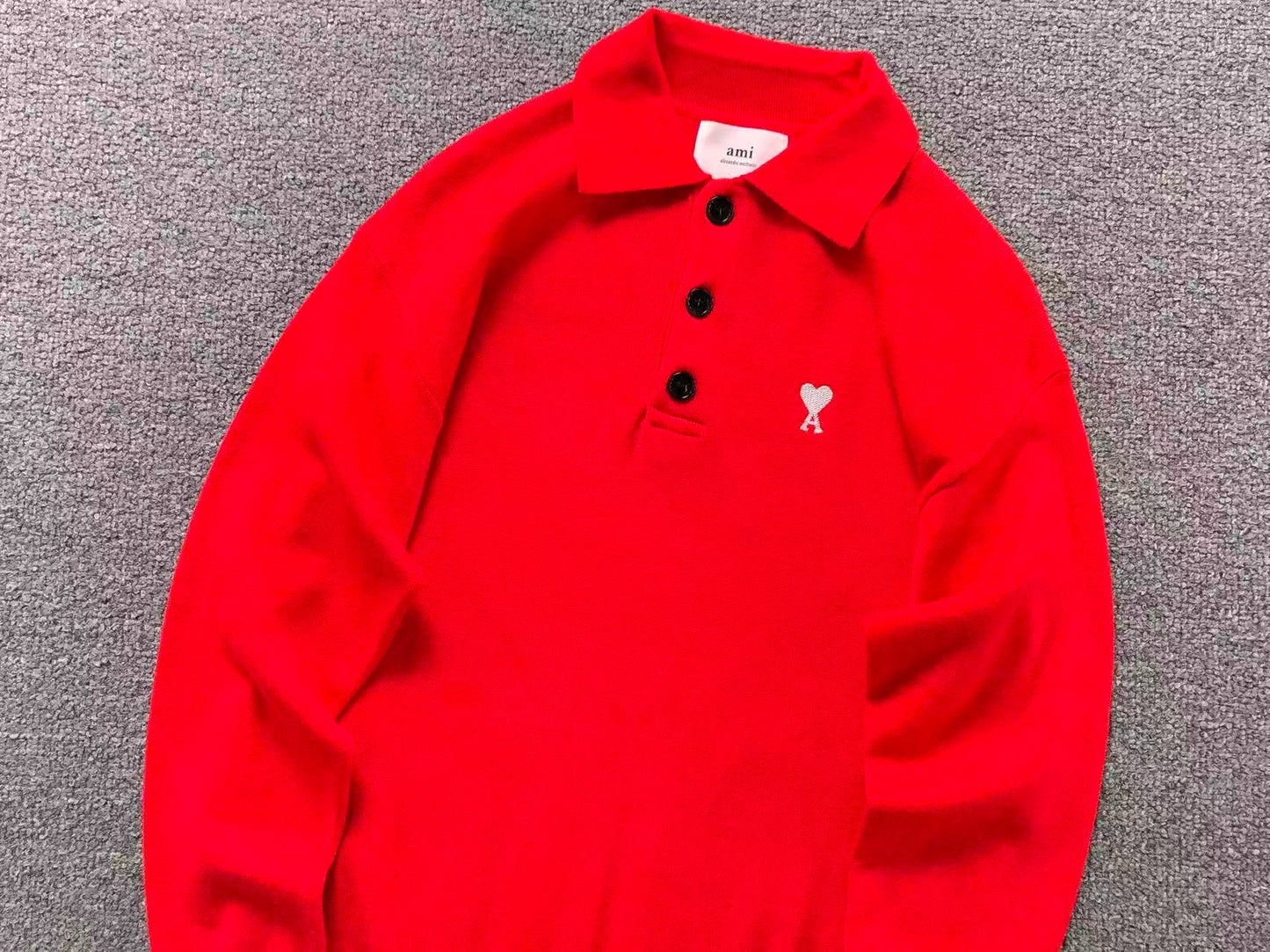 Suéter Polo AMI Paris Coração Minimal