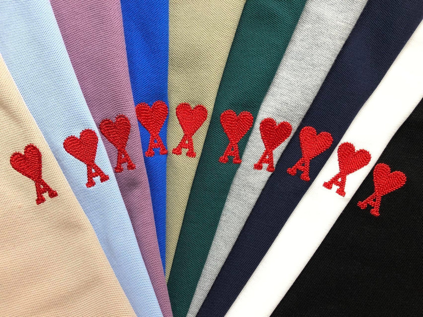 Camisa Polo AMI Paris Mini Heart Logo Classic