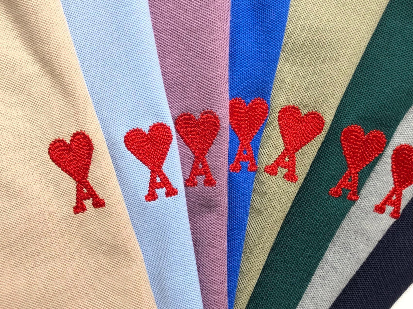 Camisa Polo AMI Paris Mini Heart Logo Classic