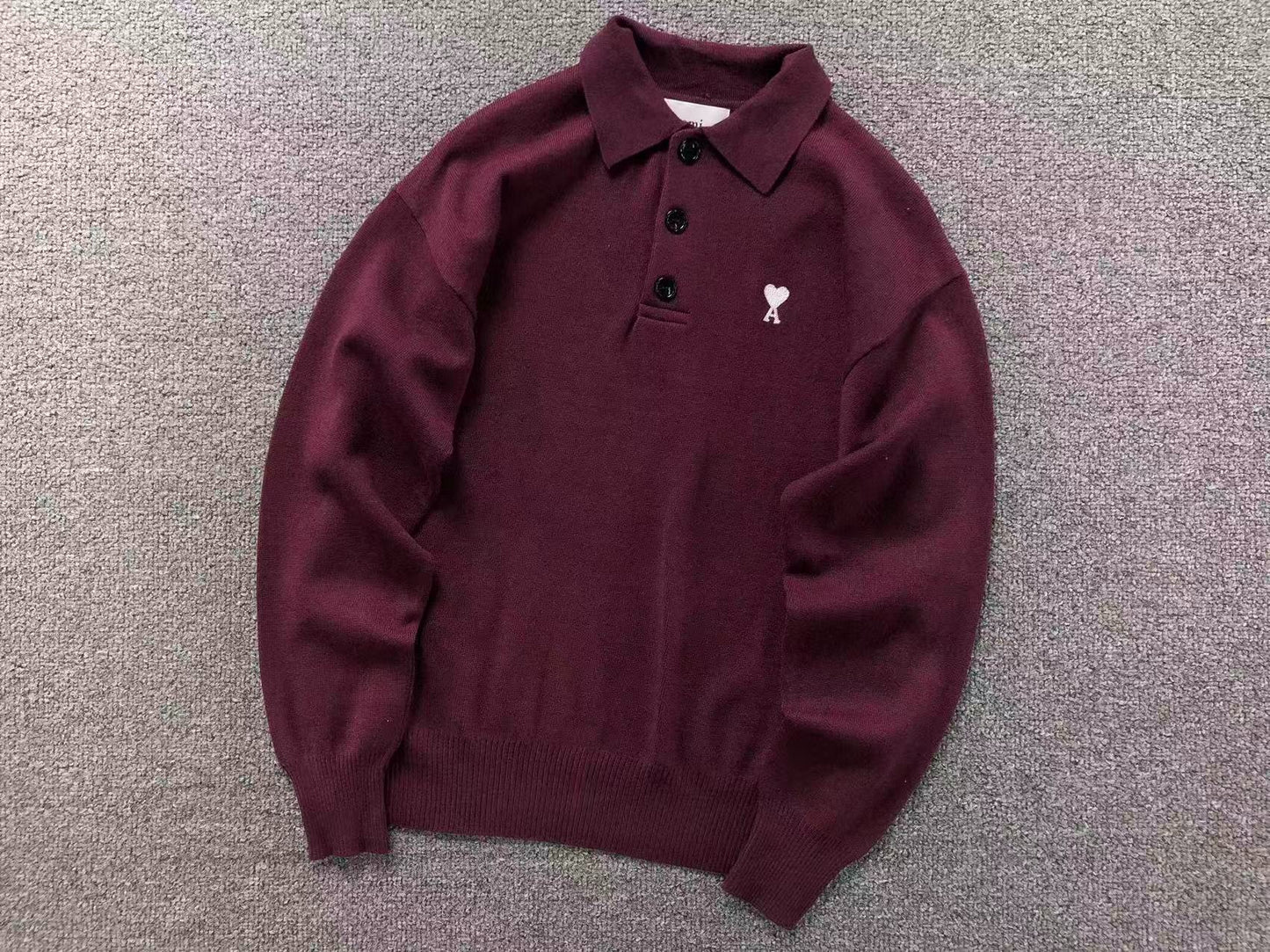 Suéter Polo AMI Paris Coração Minimal