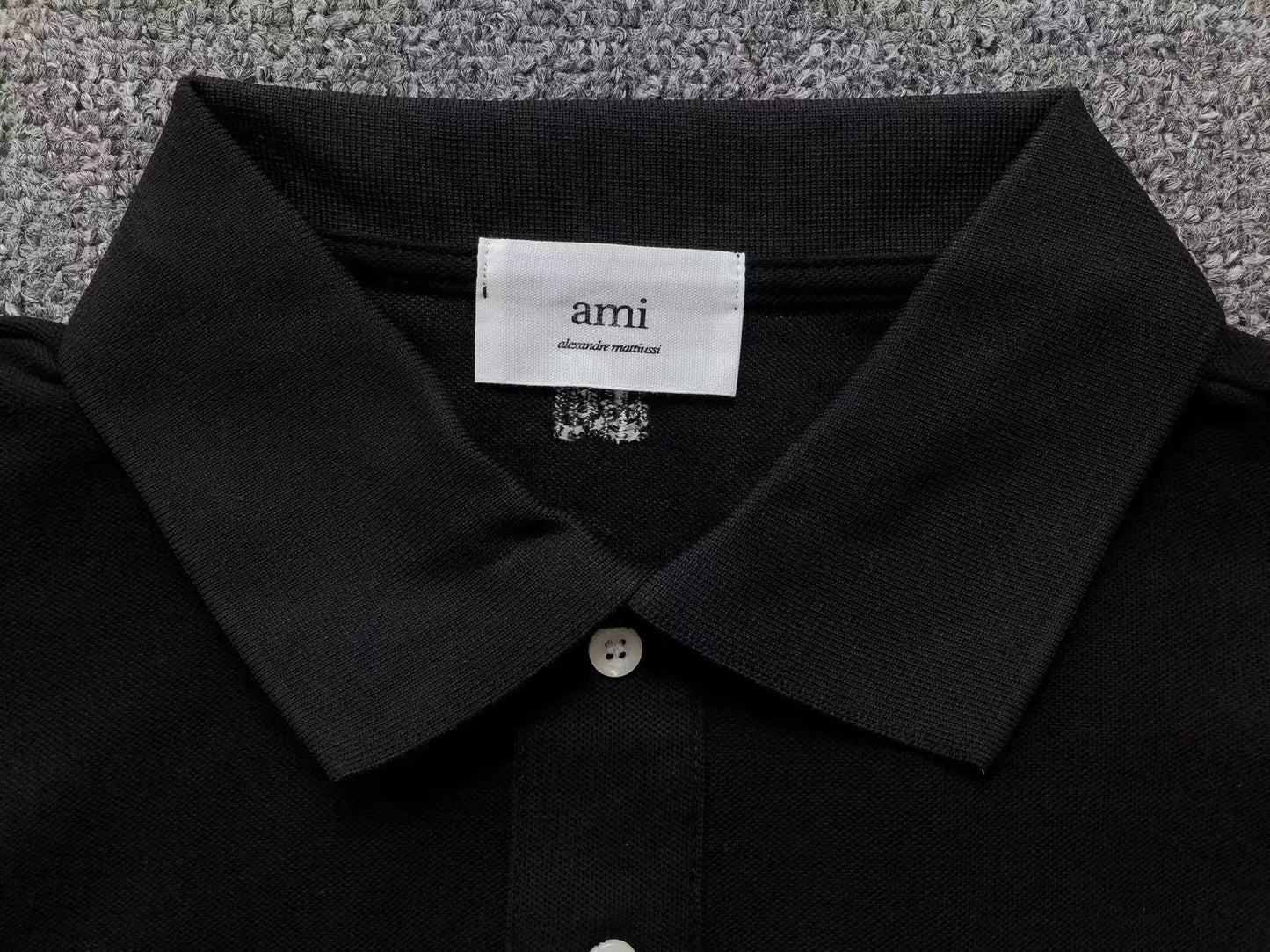Camisa Polo AMI Paris Mini Heart Logo Classic