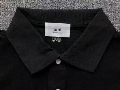 Camisa Polo AMI Paris Mini Heart Logo Classic