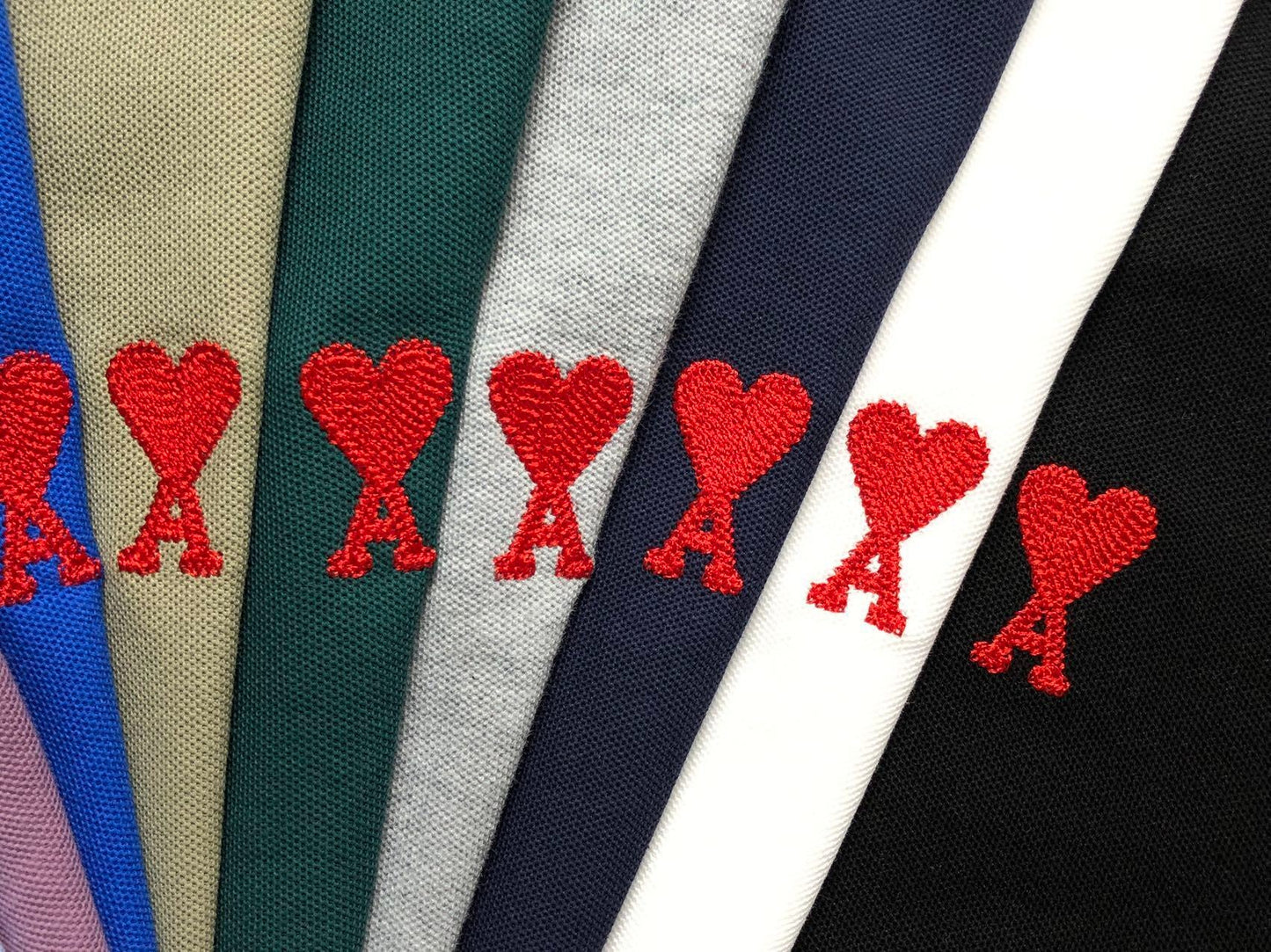 Camisa Polo AMI Paris Mini Heart Logo Classic