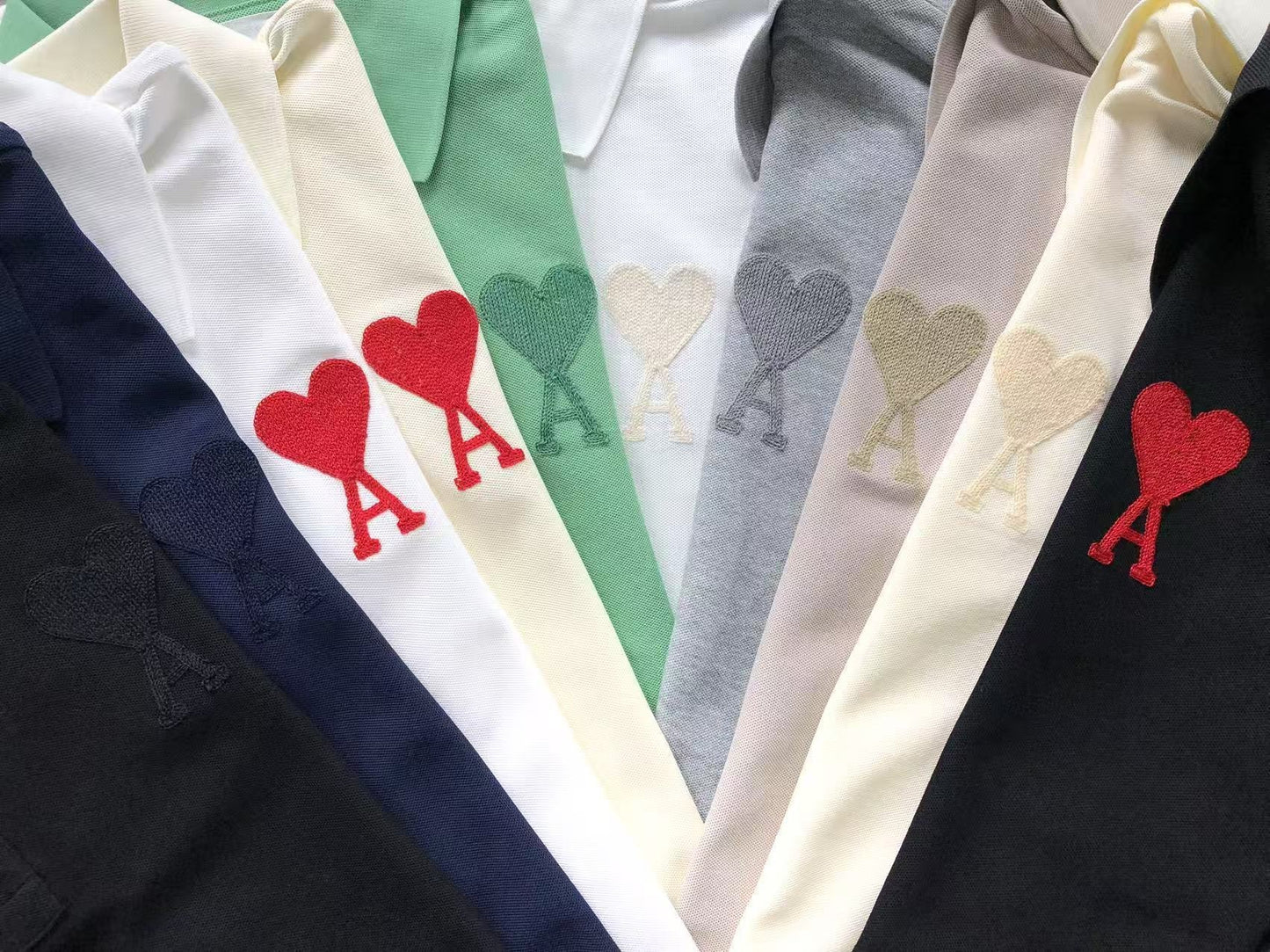 Camisa Polo AMI Paris Big Heart Logo Classic