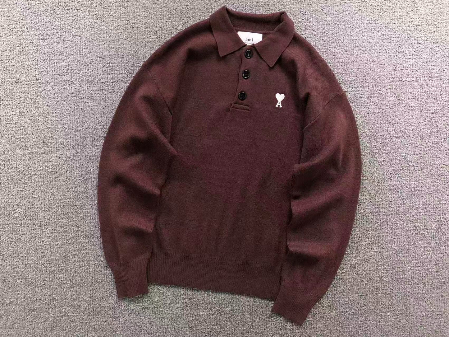 Suéter Polo AMI Paris Coração Minimal