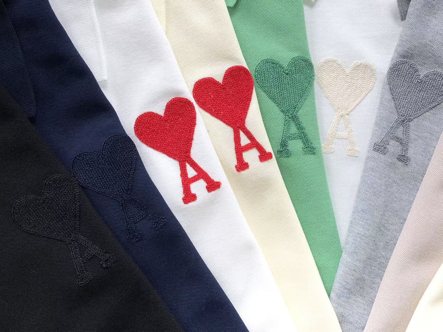 Camisa Polo AMI Paris Big Heart Logo Classic