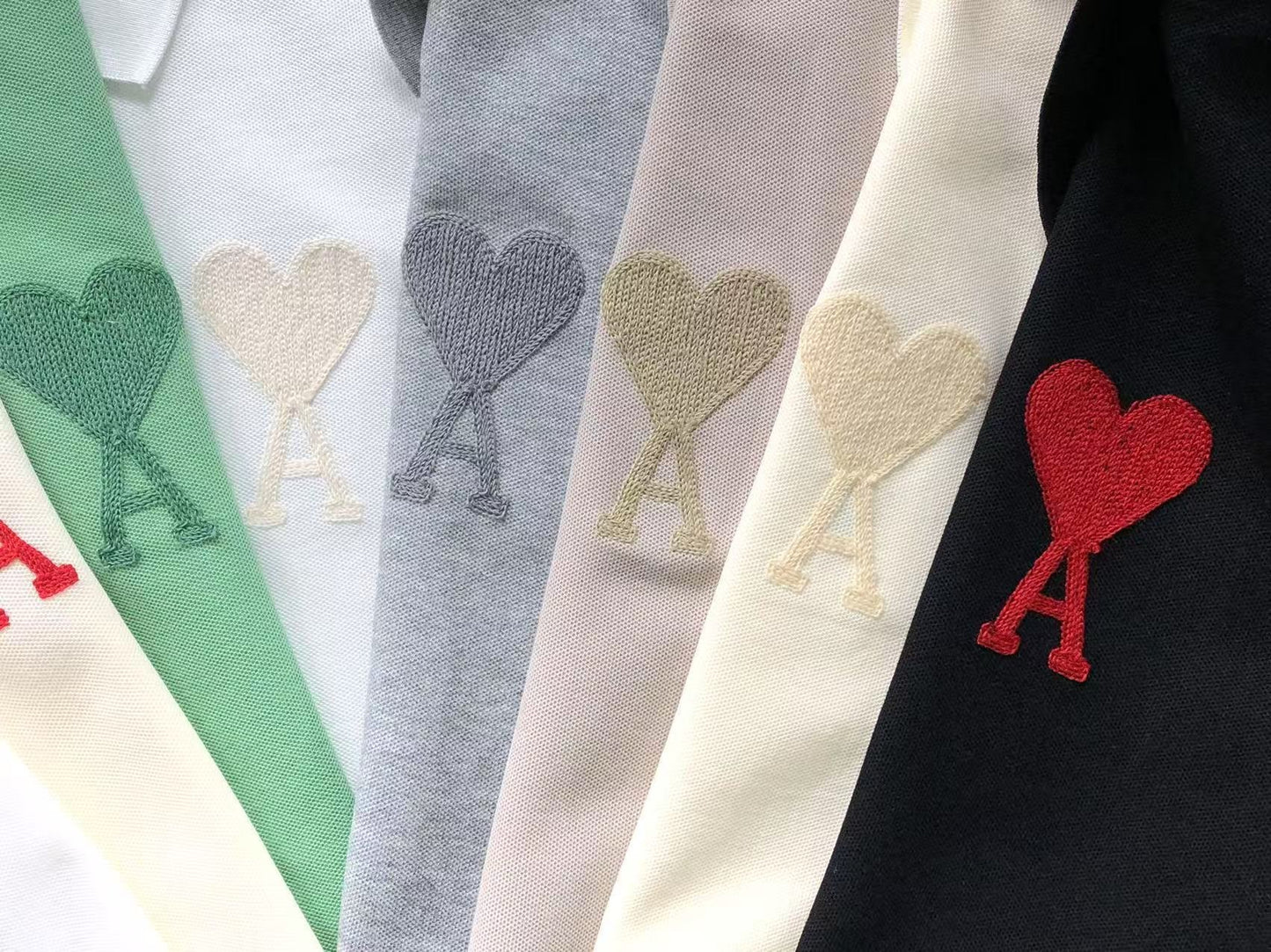 Camisa Polo AMI Paris Big Heart Logo Classic
