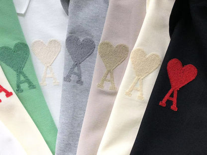 Camisa Polo AMI Paris Big Heart Logo Classic