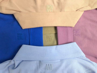 Camisa Polo AMI Paris Mini Heart Logo Classic