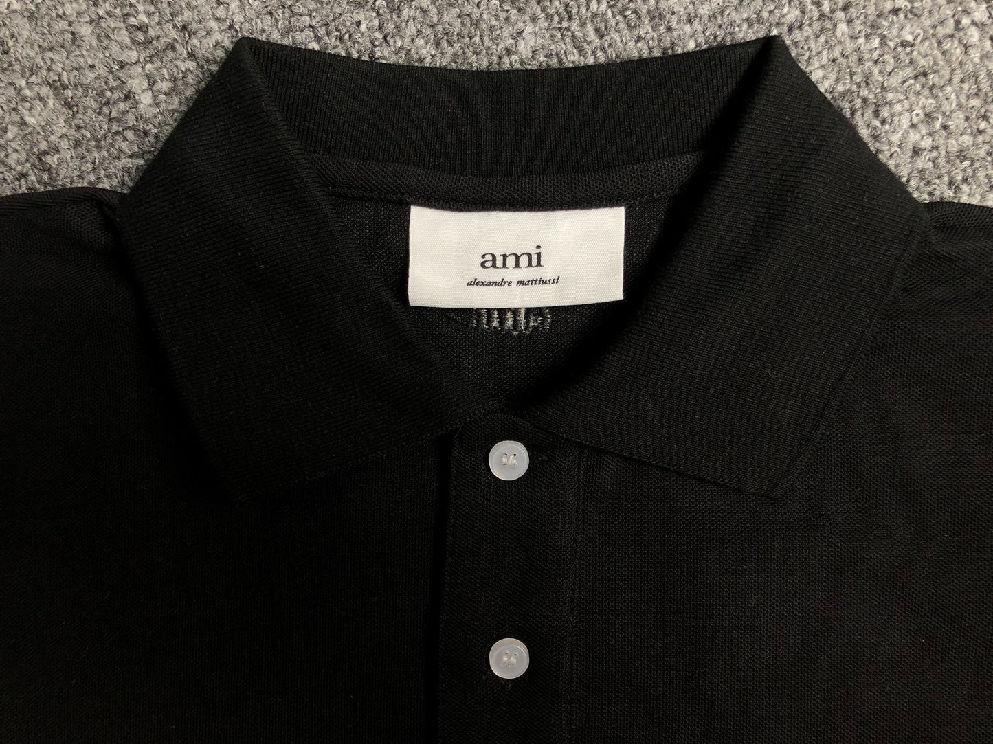 Camisa Polo AMI Paris Mini Heart Logo Classic