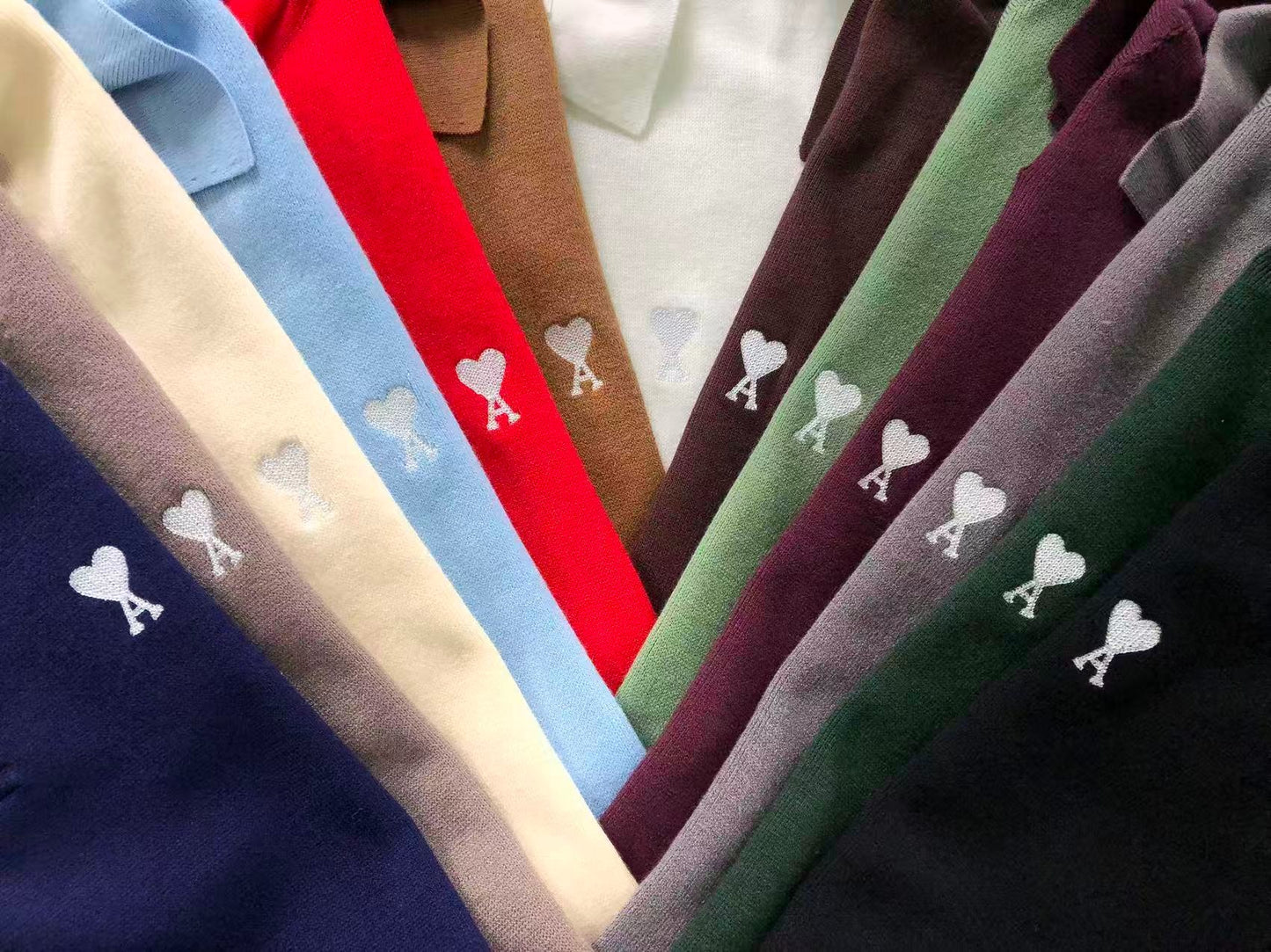 Suéter Polo AMI Paris Coração Minimal