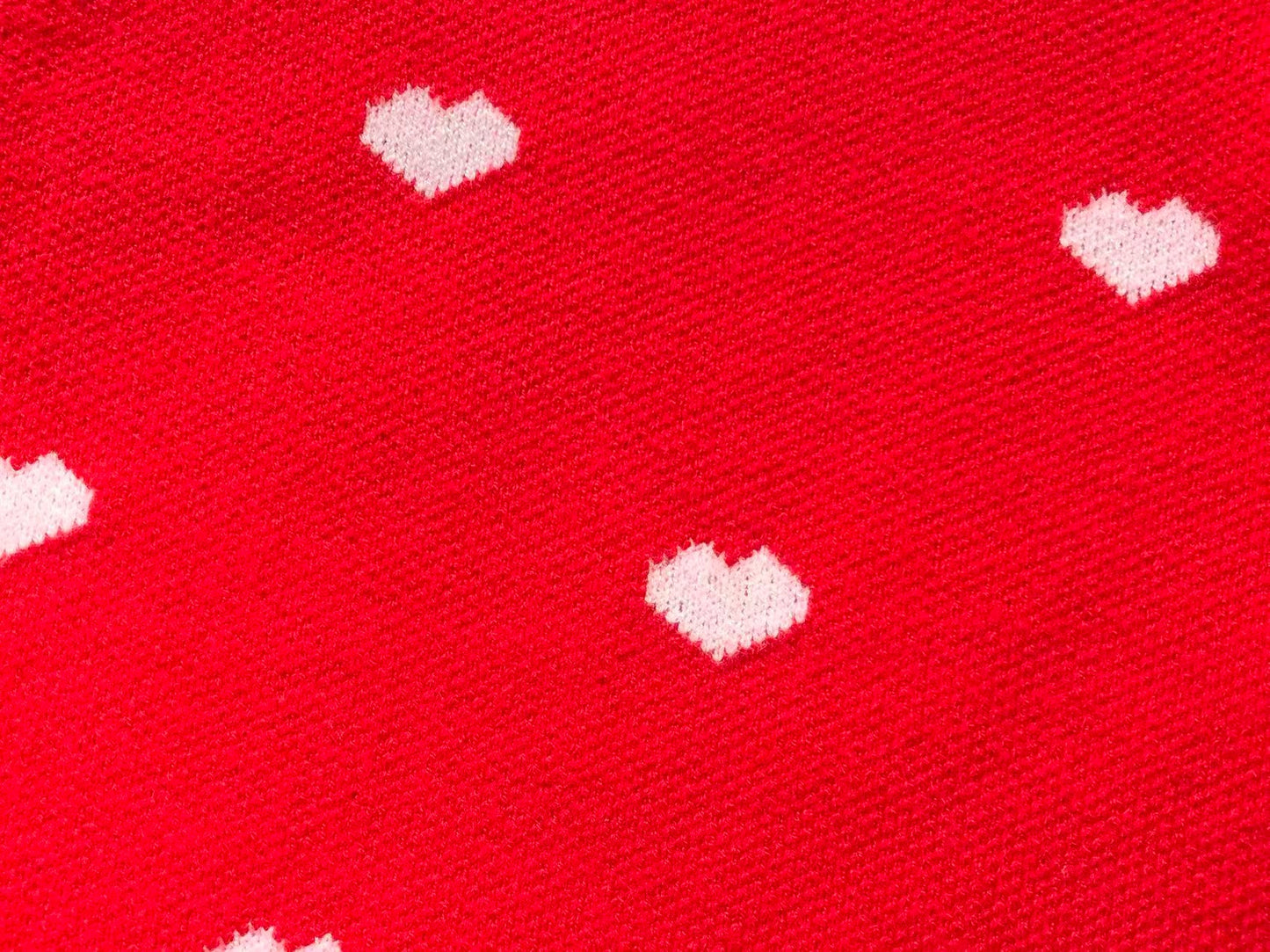 Suéter Cardigan AMI Paris Heart Pattern Vermelho Feminino