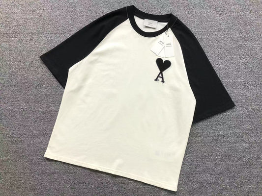 Camiseta AMI Paris Raglan Patch Logo