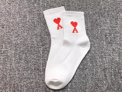 Meia AMI Paris Heart Logo