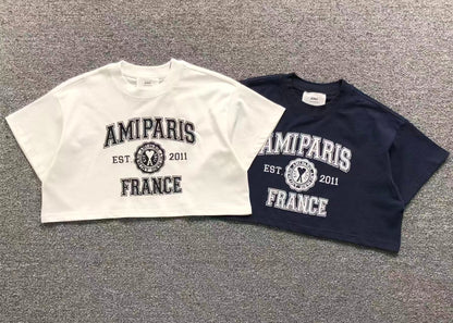 Camiseta AMI Paris Varsity Logo College feminino