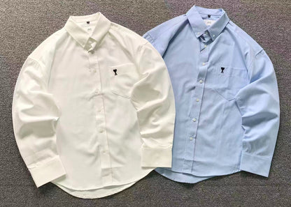 Camisa AMI Paris Classic Heart Oxford