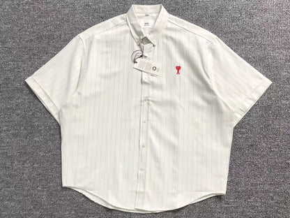 Camisa AMI Paris Stripe Heart Summer