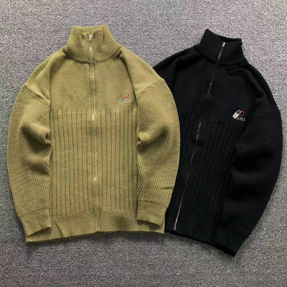 Suéter AMI Paris Gola Alta Zip Heartlock