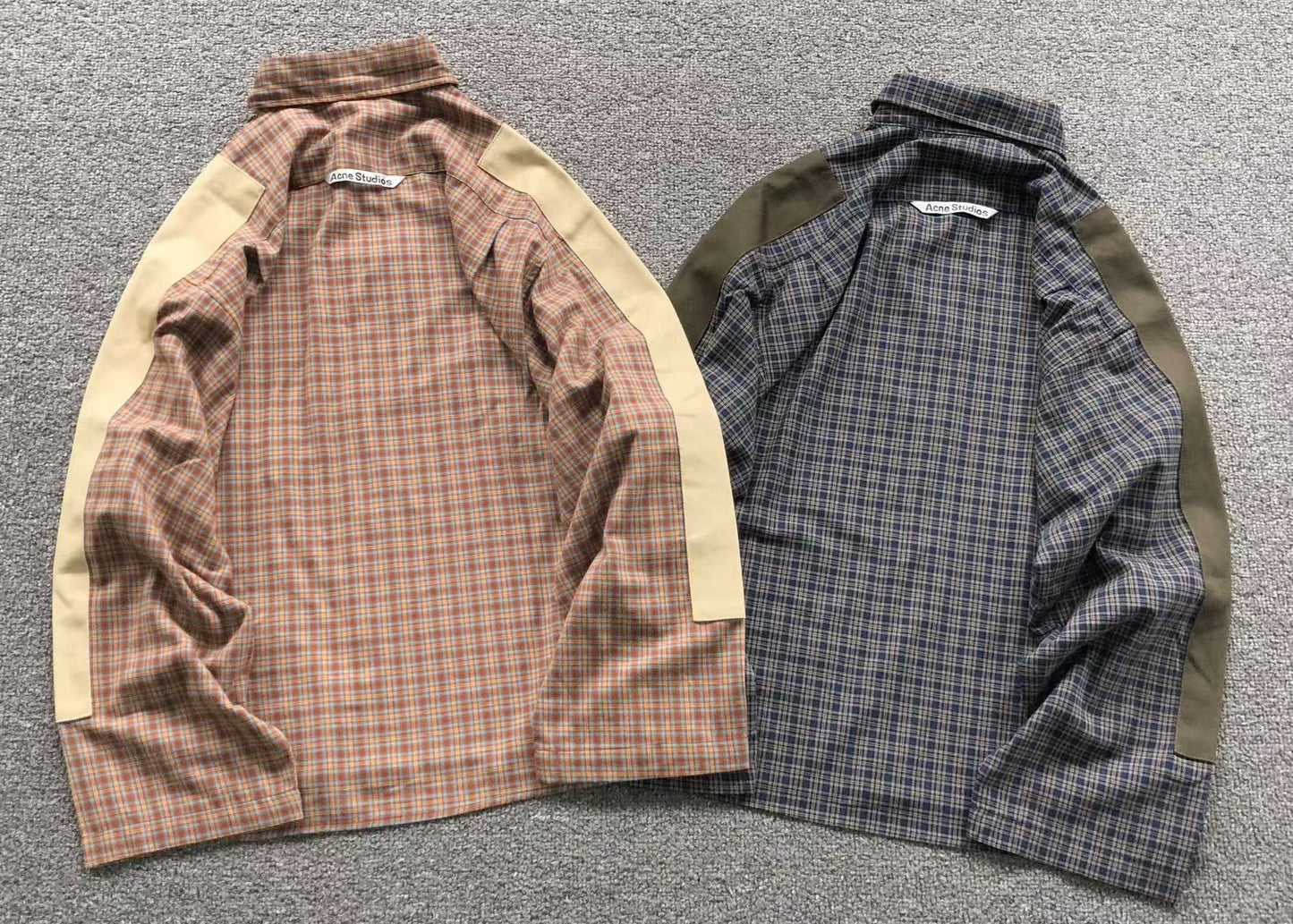 Camisa Acne Studios Plaid Panel Design