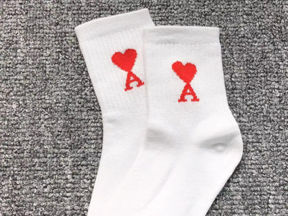Meia AMI Paris Heart Logo