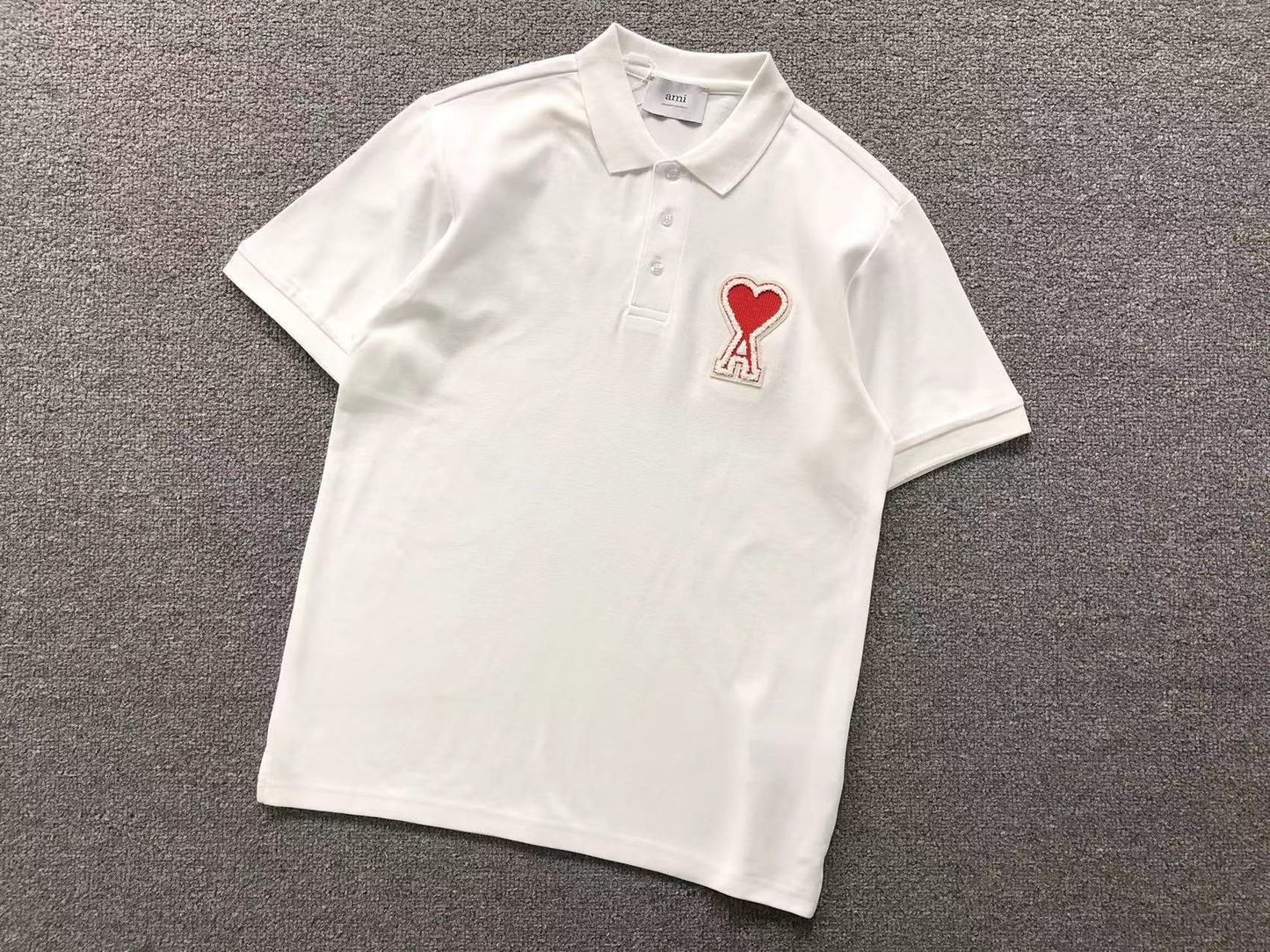 Camisa Polo AMI Paris Big Logo Patch