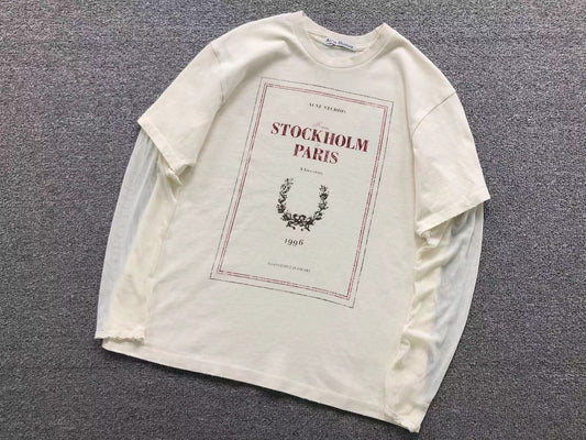 Camiseta Feminina Acne Studios Paris Edition Graphic