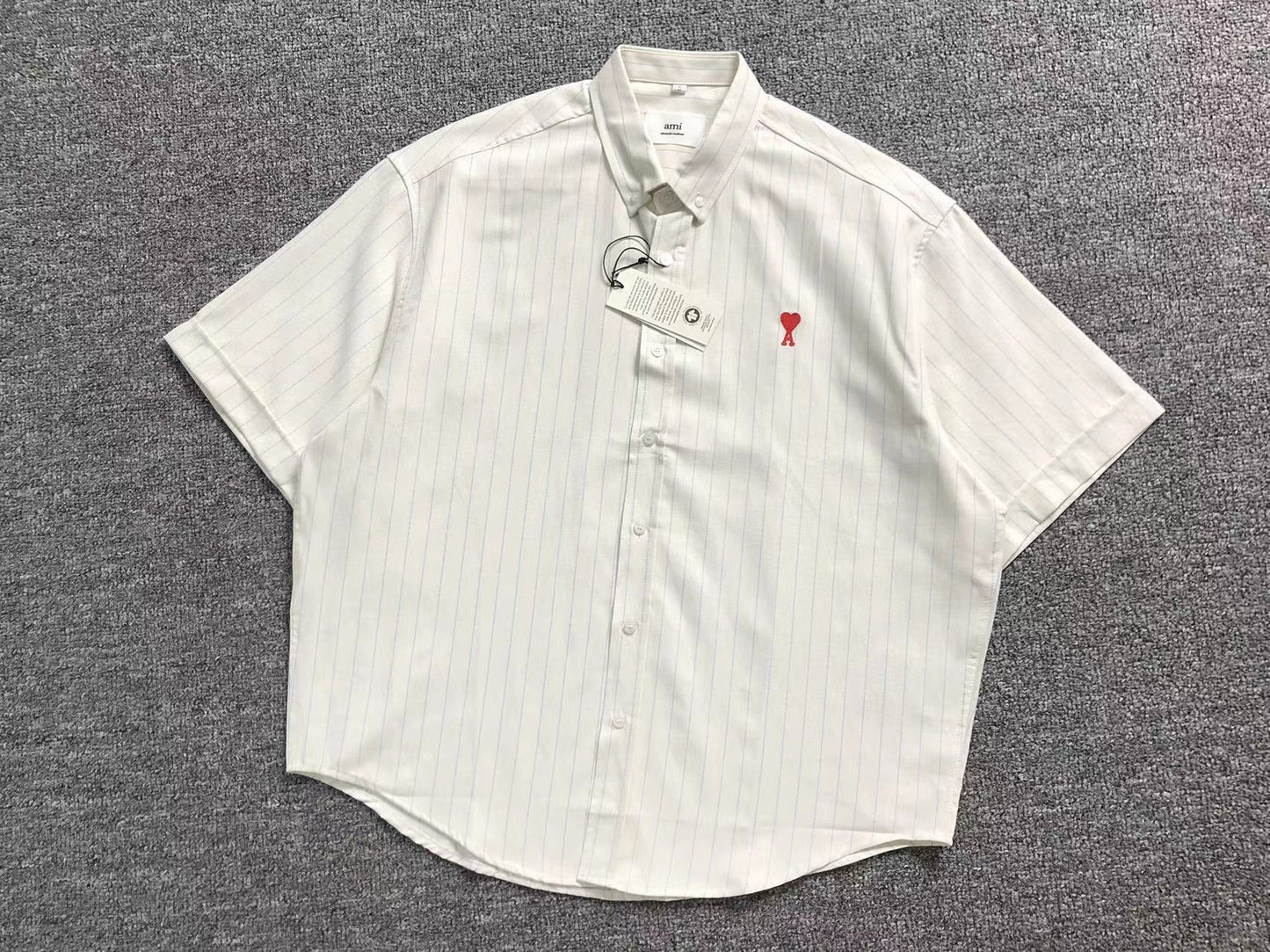 Camisa AMI Paris Stripe Heart Summer