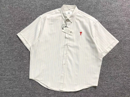 Camisa AMI Paris Stripe Heart Summer