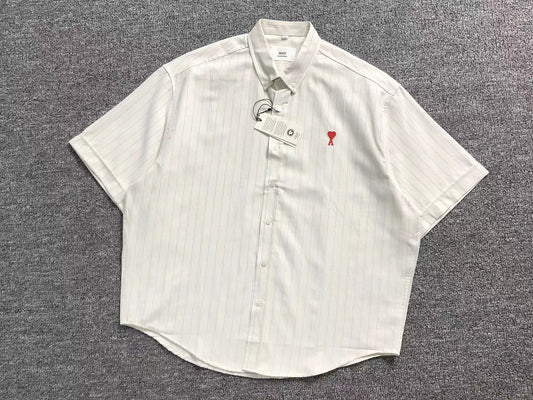 Camisa AMI Paris Stripe Heart Summer