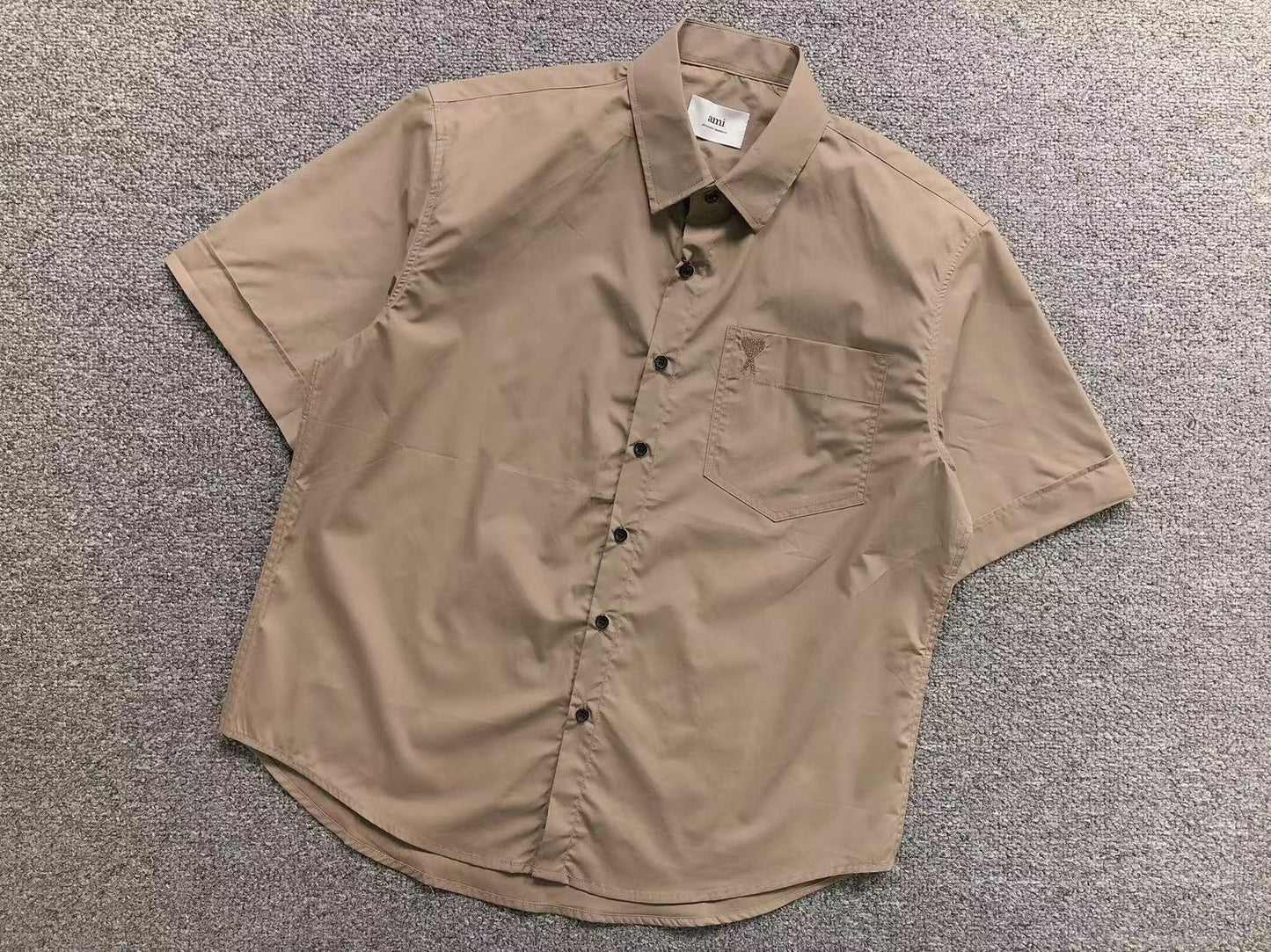 Camisa AMI Paris Heart Logo Pocket Shirt