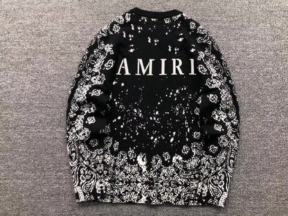 Suéter AMIRI Noir Bandana Fade
