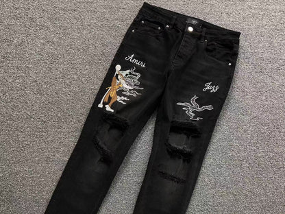 Calça AMIRI Jazz Illustration Denim