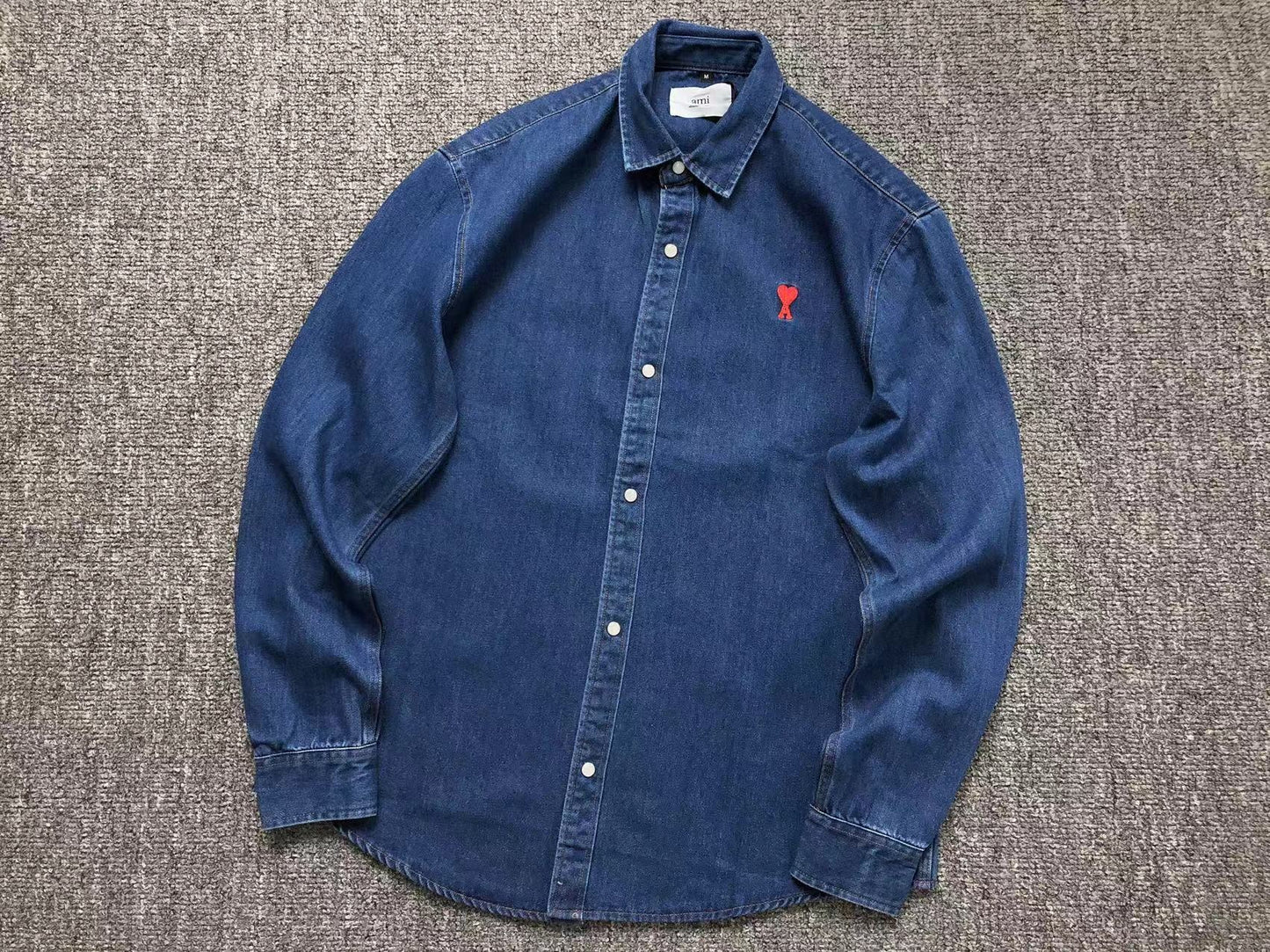 Camisa AMI Paris Denim Heart Classic
