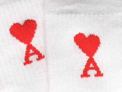 Meia AMI Paris Heart Logo