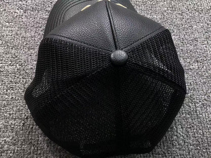 Boné Trucker AMIRI Monogram Leather Black