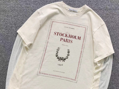 Camiseta Feminina Acne Studios Paris Edition Graphic