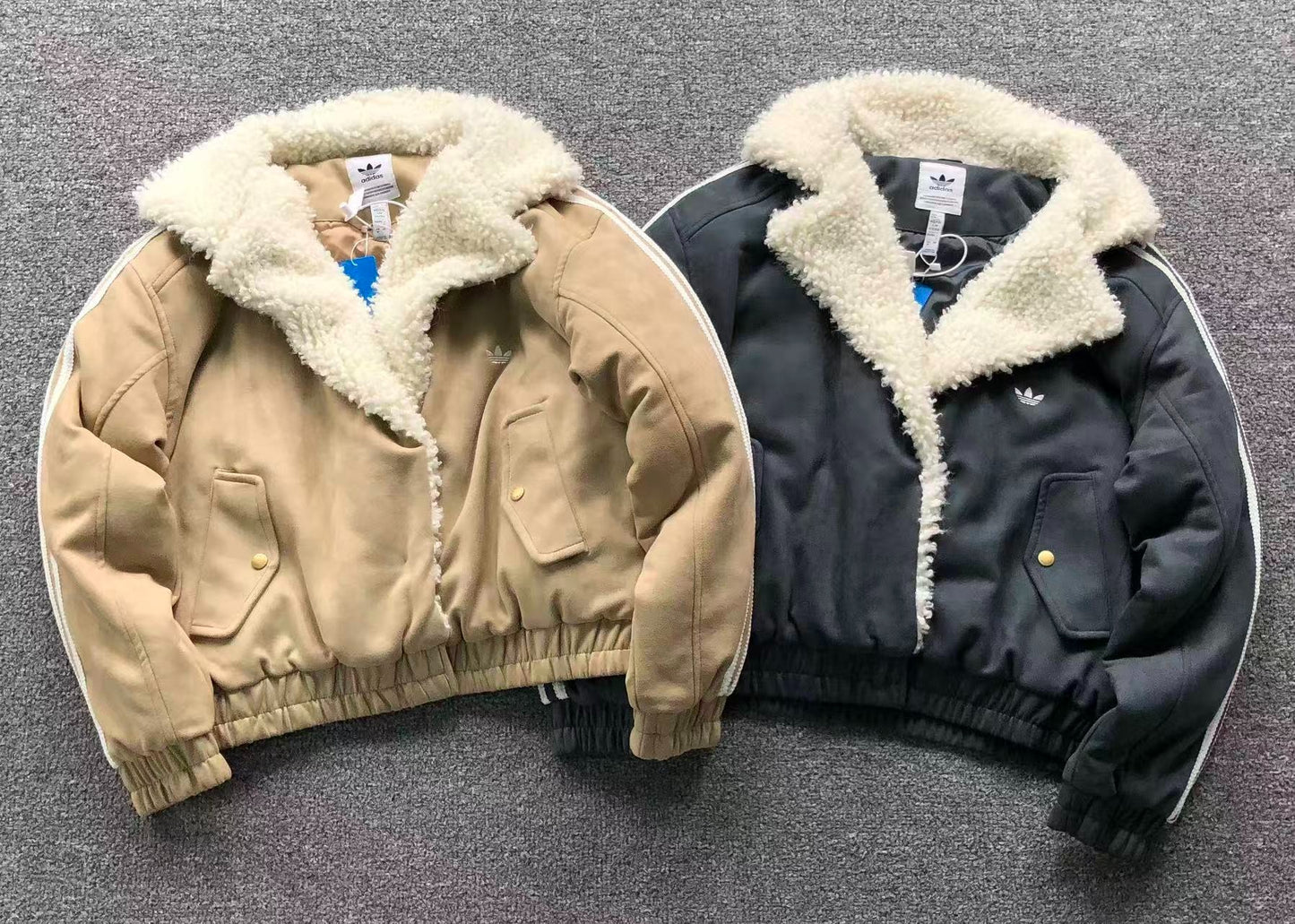 Jaqueta Adidas Feminina Sherpa Suede Winter Jacket