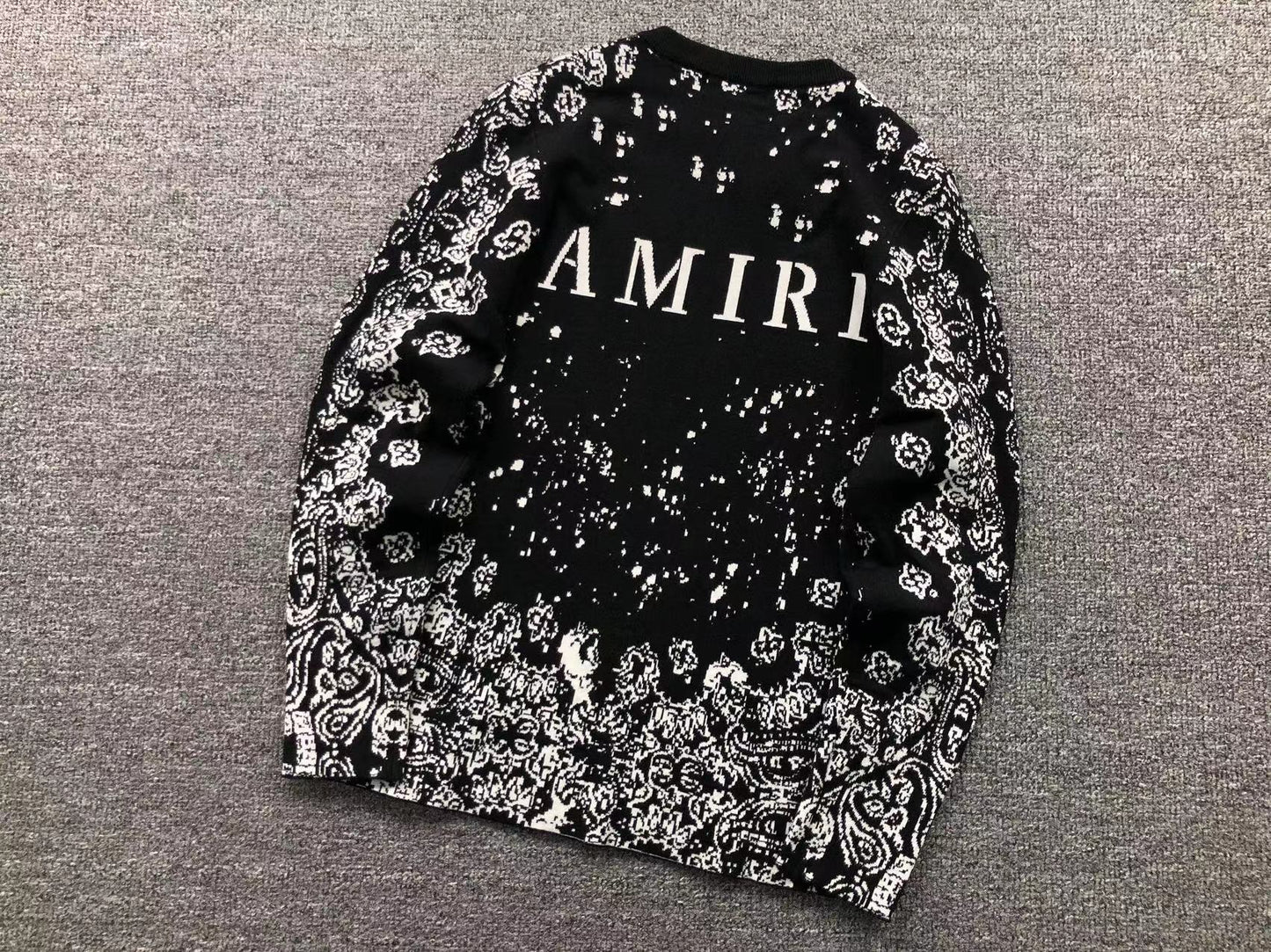 Suéter AMIRI Noir Bandana Fade
