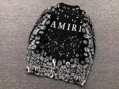 Suéter AMIRI Noir Bandana Fade