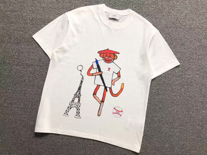 Camiseta AMI Paris Monkey Graphic Tee