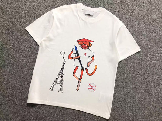 Camiseta AMI Paris Monkey Graphic Tee