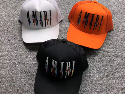 Boné Trucker AMIRI Glitch Logo White