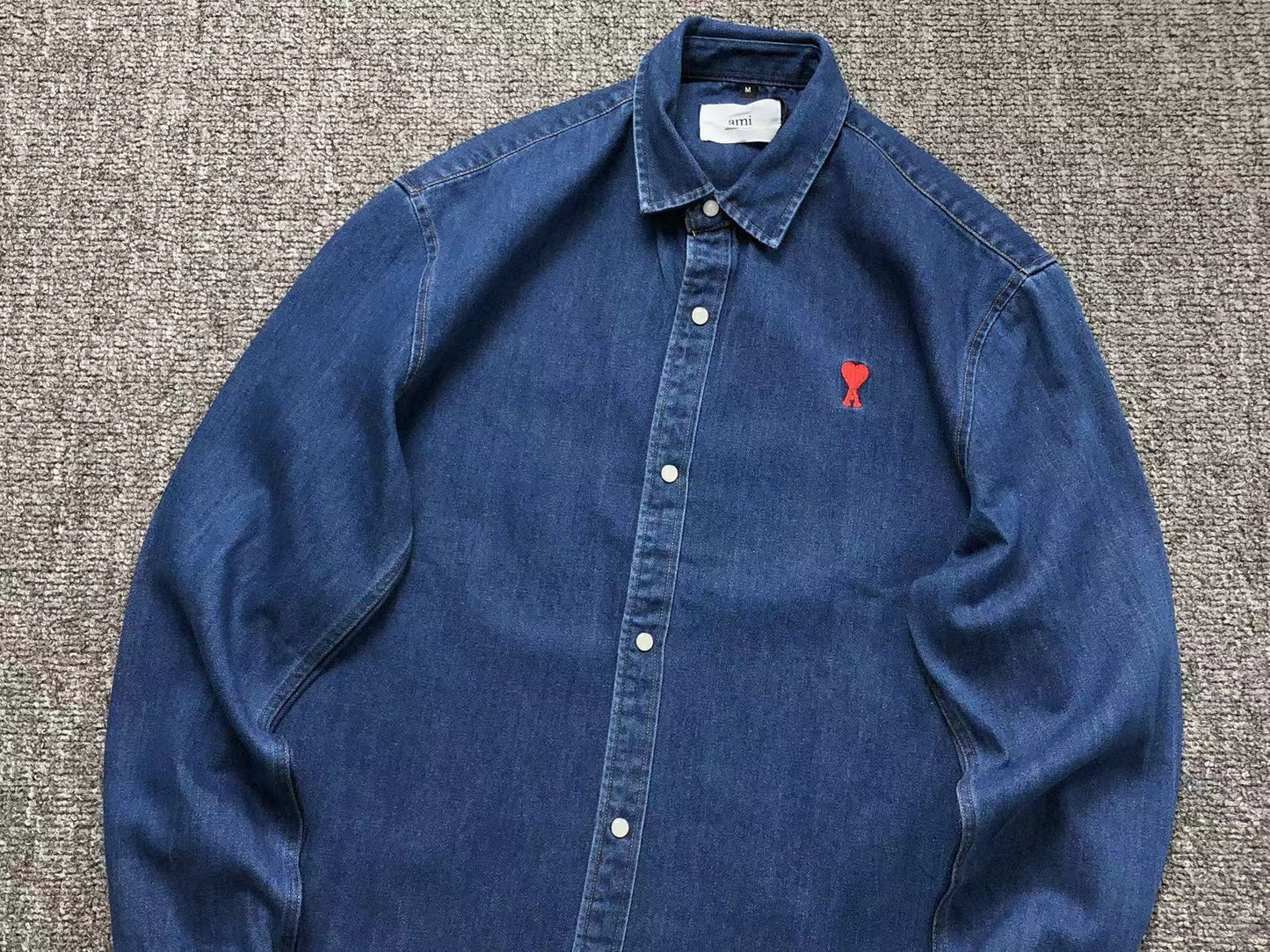 Camisa AMI Paris Denim Heart Classic