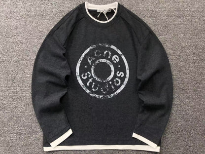 Camiseta manga longa Acne Studios Distressed Circle Logo